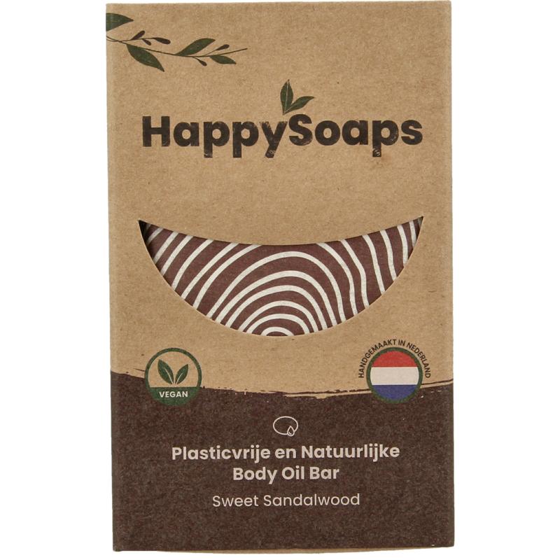 Happysoaps Body oil bar sweet sandelwood 70g
