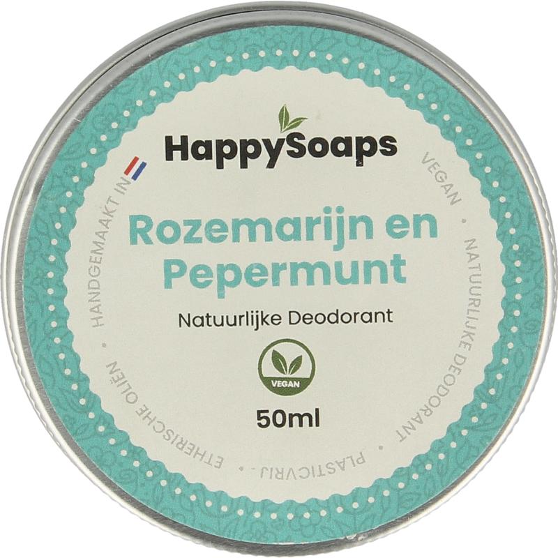 Happysoaps Deodorant rozemarijn pepermunt 50g