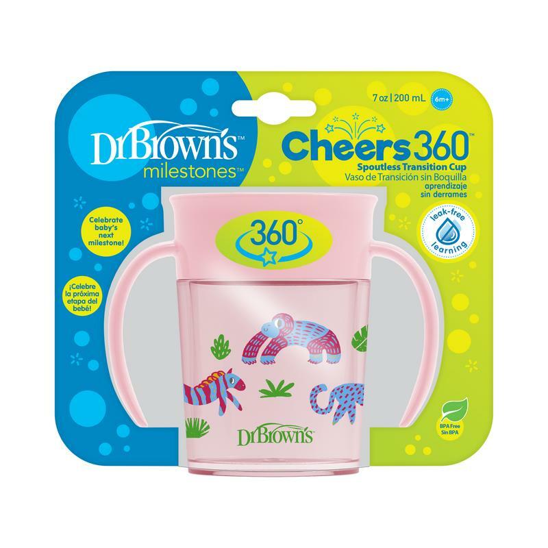 Dr Brown's Cheers 360 cup roze 200ml 1st