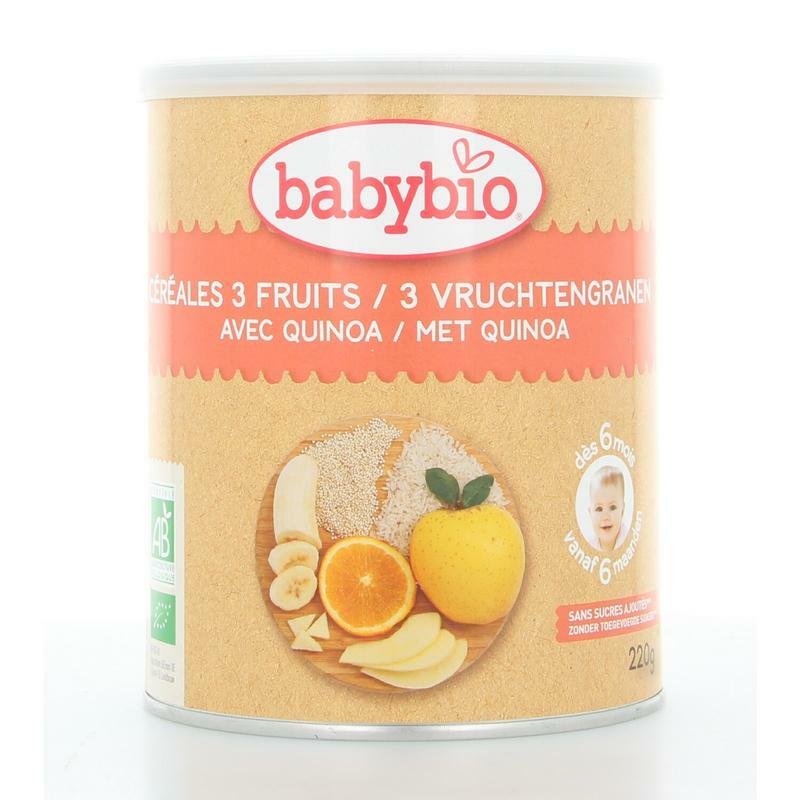 Babybio Babygranen 3 vruchten 6 maand 220g