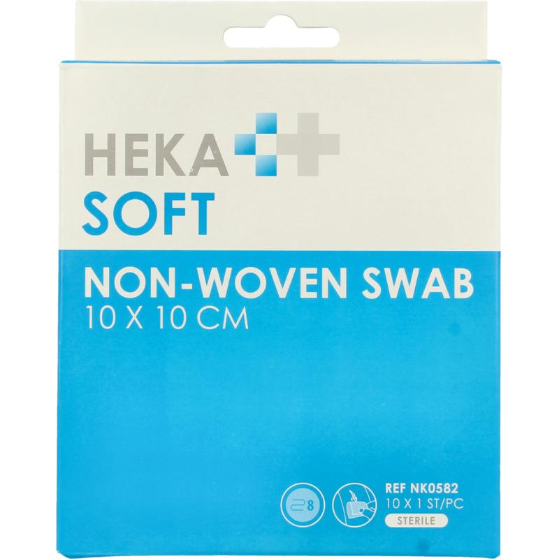 Hekasoft Non woven kompres 10 x 10 8-laags 10st