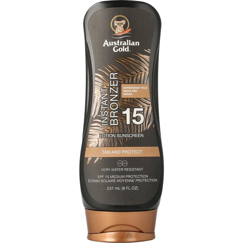 Australian Gold Lotion met bronzer SPF15 237ml