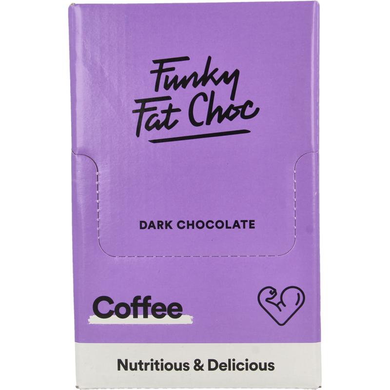 Funky Fat Choc Chocolade suikervrij MCT coffee 10 x 50 gram bio 10x50g
