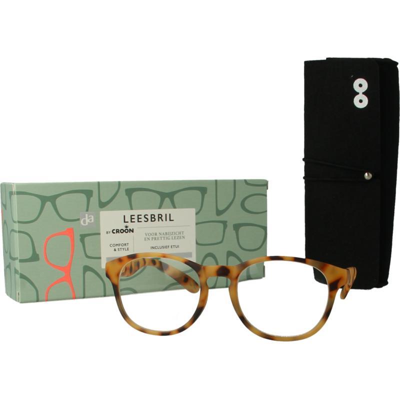 DA Leesbril Neville Havanna caramel light +2 1st