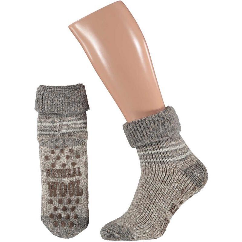 Apollo Slofsok beige motief 43-46 1paar