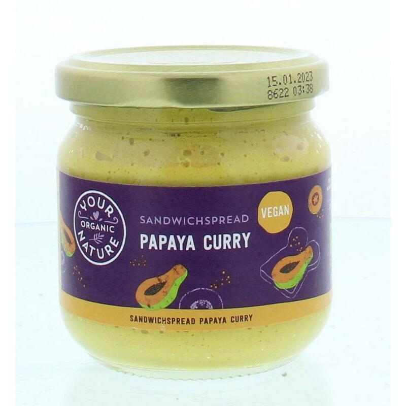 Your Organic Nat Sandwichspread papaya-curry bio 180g