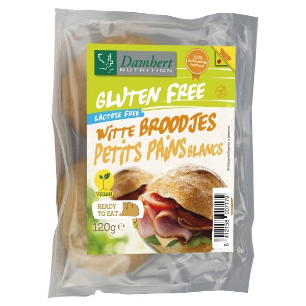 Damhert Broodjes wit glutenvrij 120g