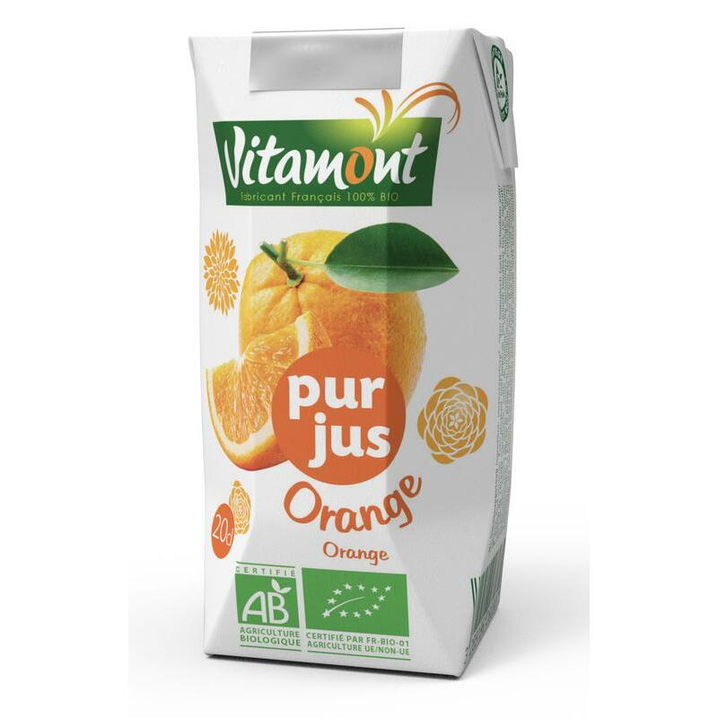 Vitamont Puur sinaasappelsap pak bio 200ml