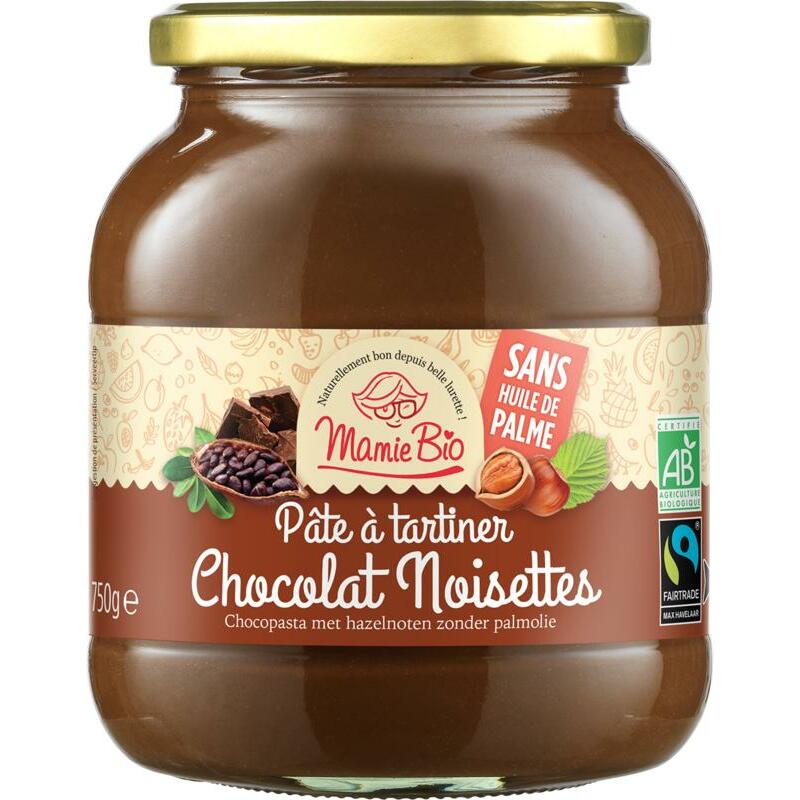 Mamie Bio Chocoladepasta met hazelnoot bio 750g