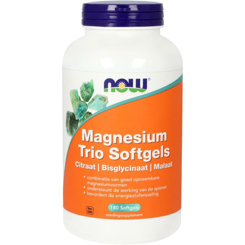 NOW Magnesium trio softgels 180sft
