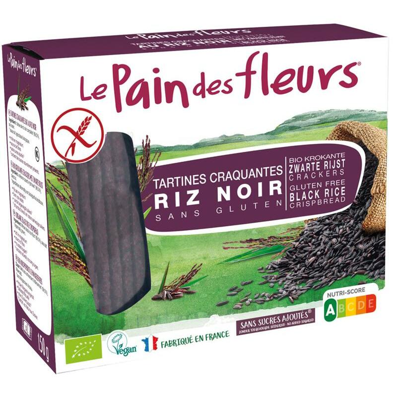 Pain Des Fleurs Zwarte rijst crackers bio 150g