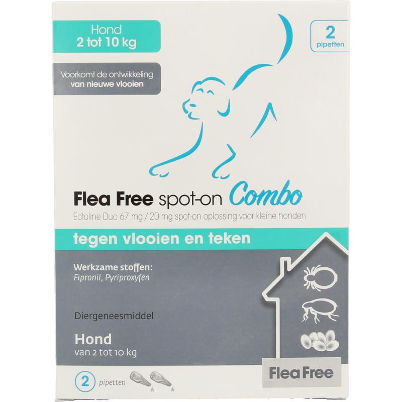 Flea Free Ectoline duo hond 2-10kg pipet 2st