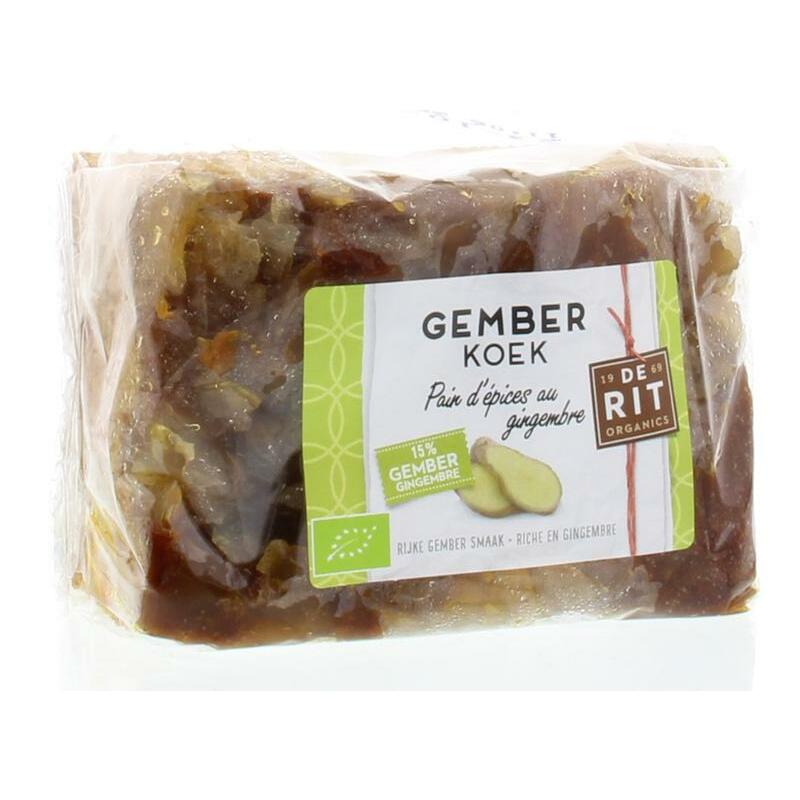 De Rit Kruidige gemberkoek bio 250g