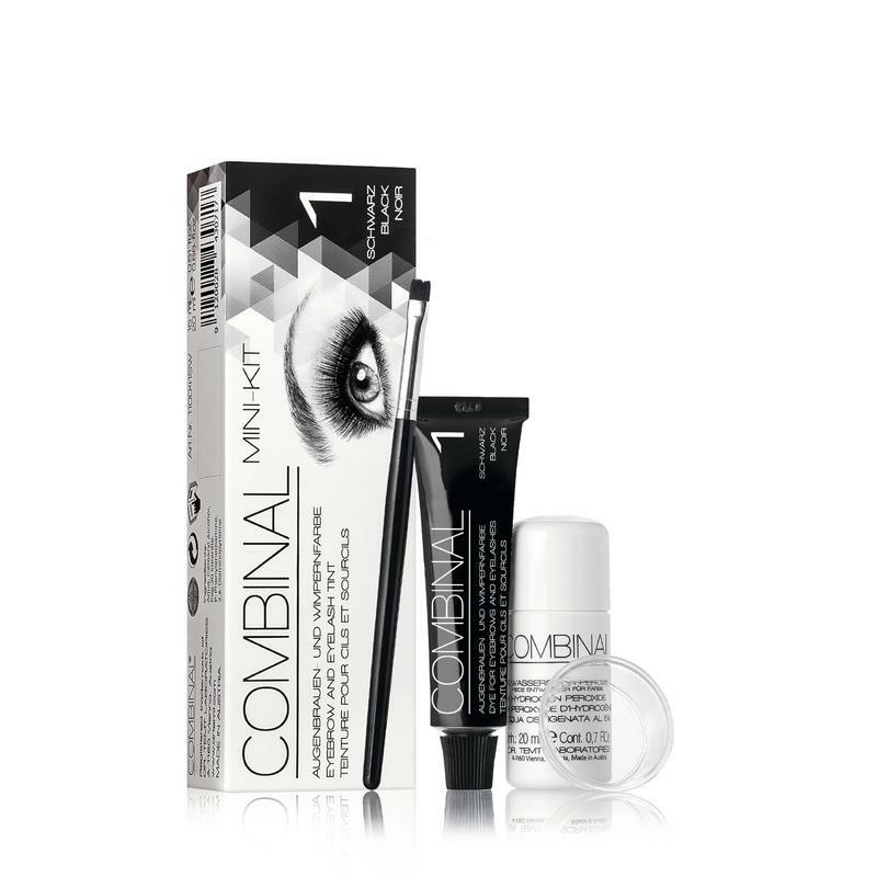 Combinal Wenkbrauwen wimperverf kit zwart 1set