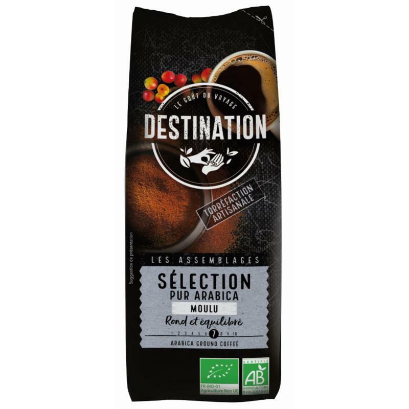 Destination Koffie selection arabica gemalen bio 250g