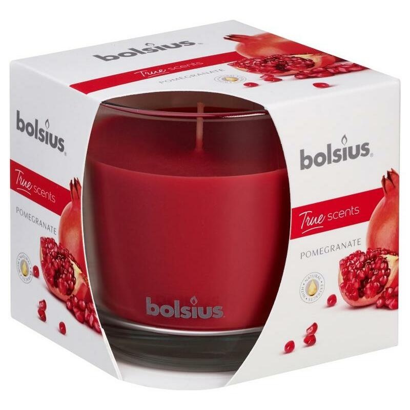 Bolsius True Scents geurglas 95/95 pomegranate 1st