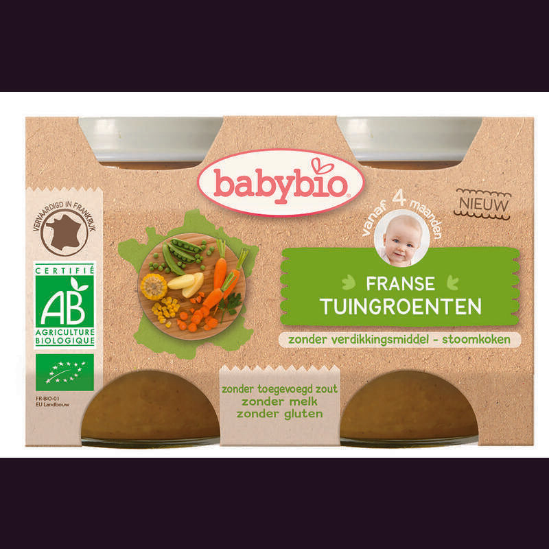 Babybio Groenten tuingroenten 130 gram bio 2x130g