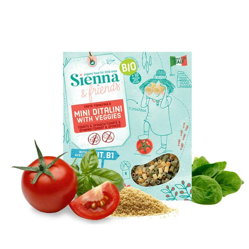 Sienna & Friends Mini ditalini met groente bio 350g