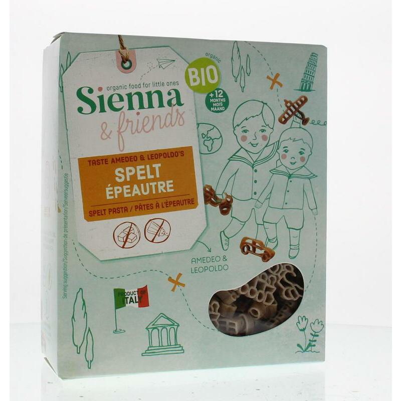 Sienna & Friends Semi-volkoren spelt pasta bio 250g
