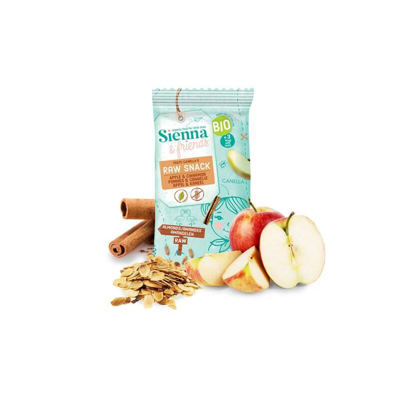 Sienna & Friends Raw snack appel & kaneel bio 20g