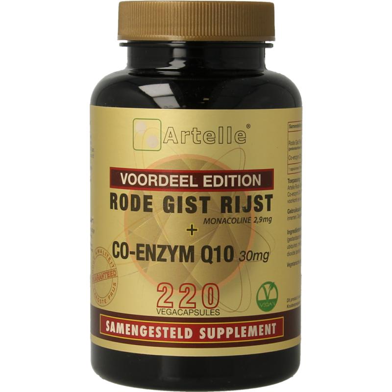 Artelle Rode gist rijst 100mg Q10 30mg 220ca