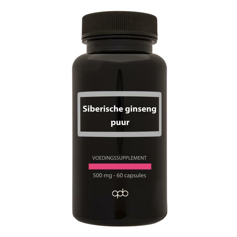 Apb Holland Siberische ginseng / eleutherococcus 500 mg 60vc