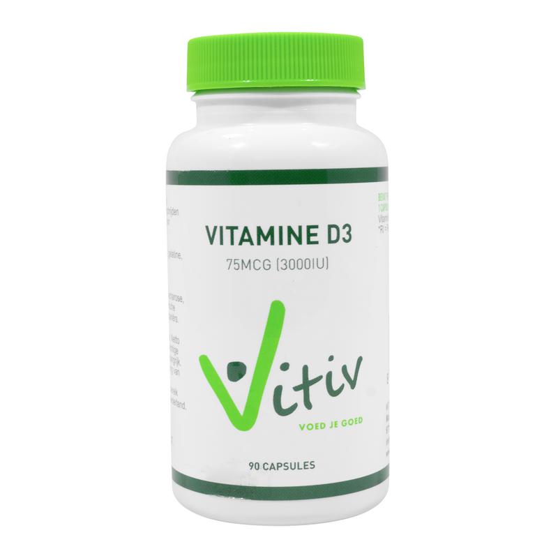 Vitiv Vitamine D3 3000IU/75mcg 90sft
