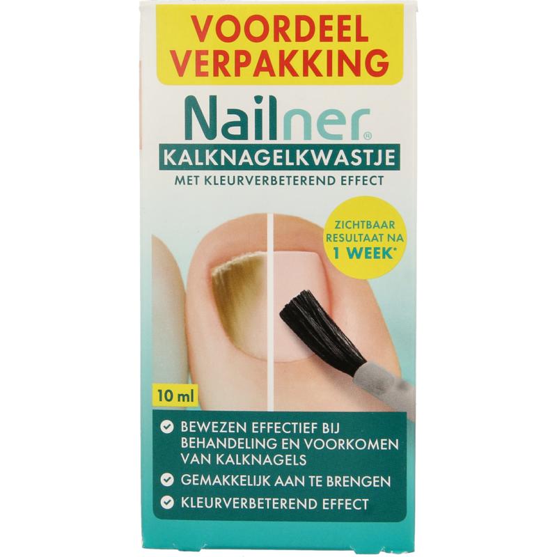 Nailner Kalknagelkwastje 2-in-1 voordeelverpakking 10ml