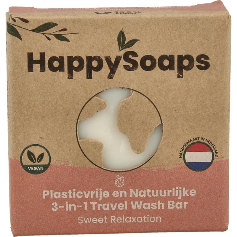 Happysoaps 3-in-1 Travel wash sweet 40g