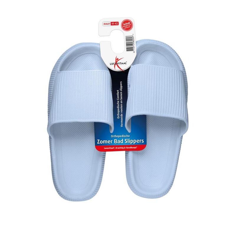 Lucovitaal Orthopedische badslipper 41-42 blauw 1paar