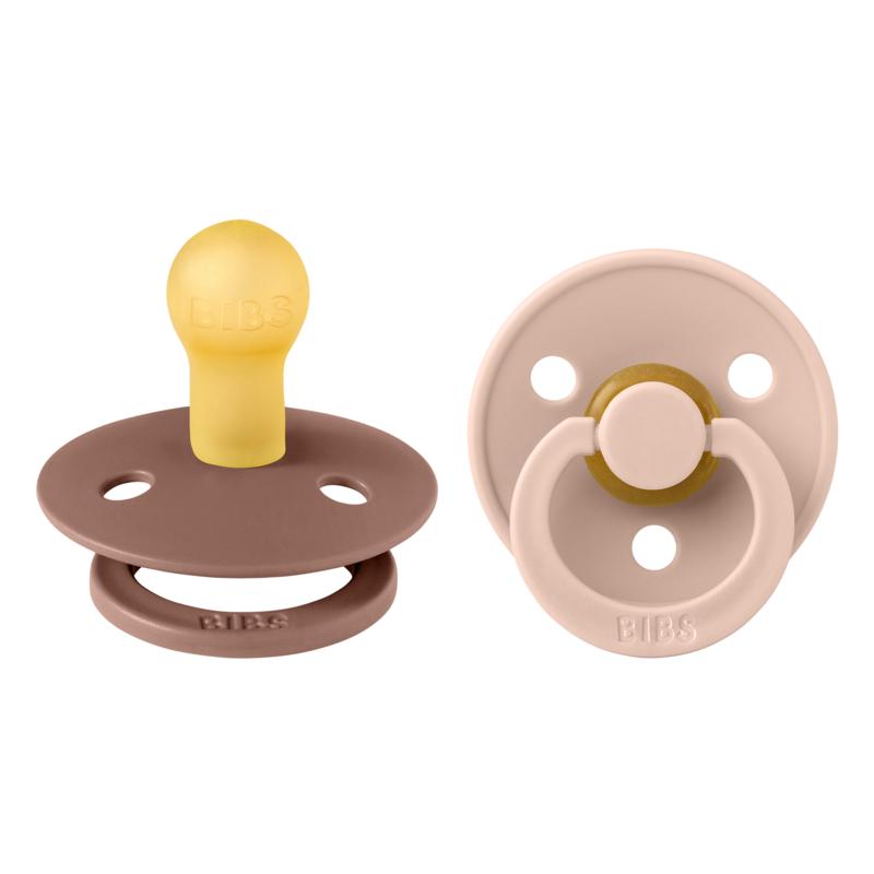 Bibs Fopspeen maat 1 - woodchuck/blush 2pack 2st