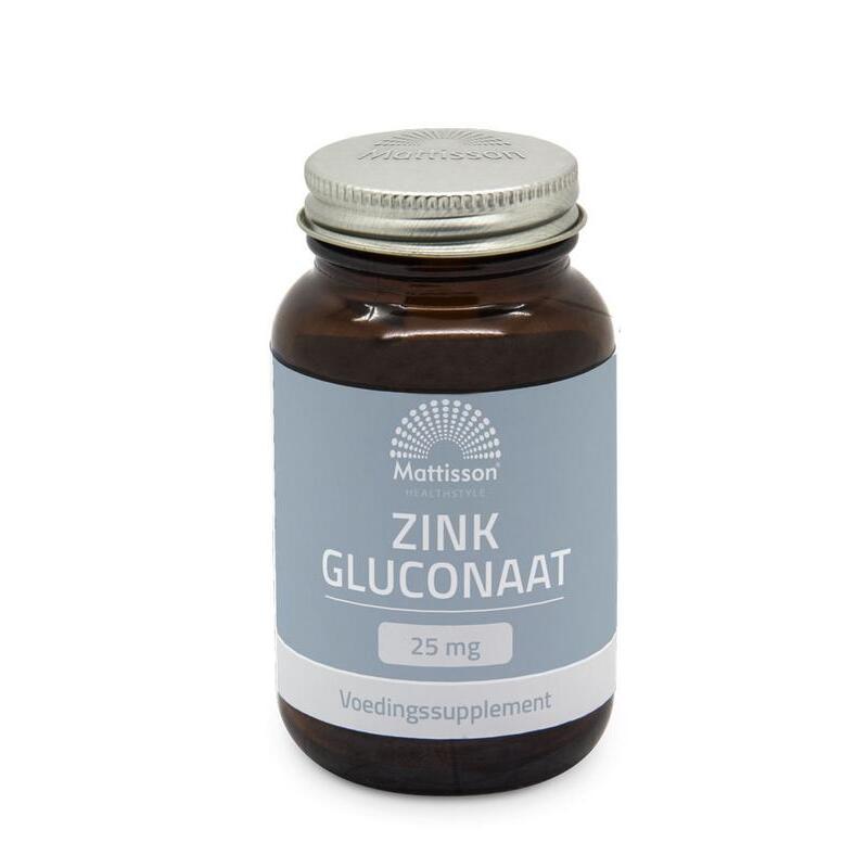 Mattisson Zink gluconaat 25mg 60tb