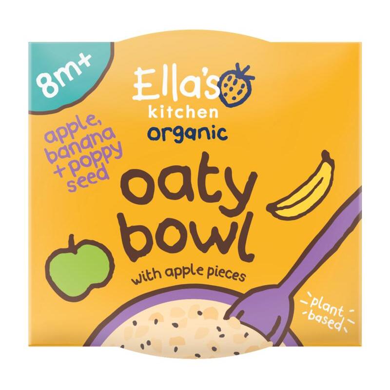 Ella's Kitchen oatybowl app banan poppy seed8 130gr