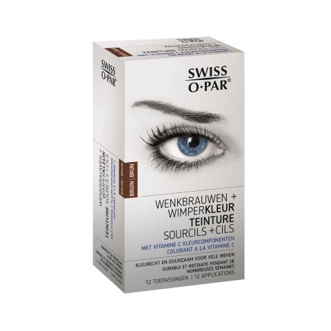 Swiss O-Par Wenkbrauw en wimperkleur bruin 1set