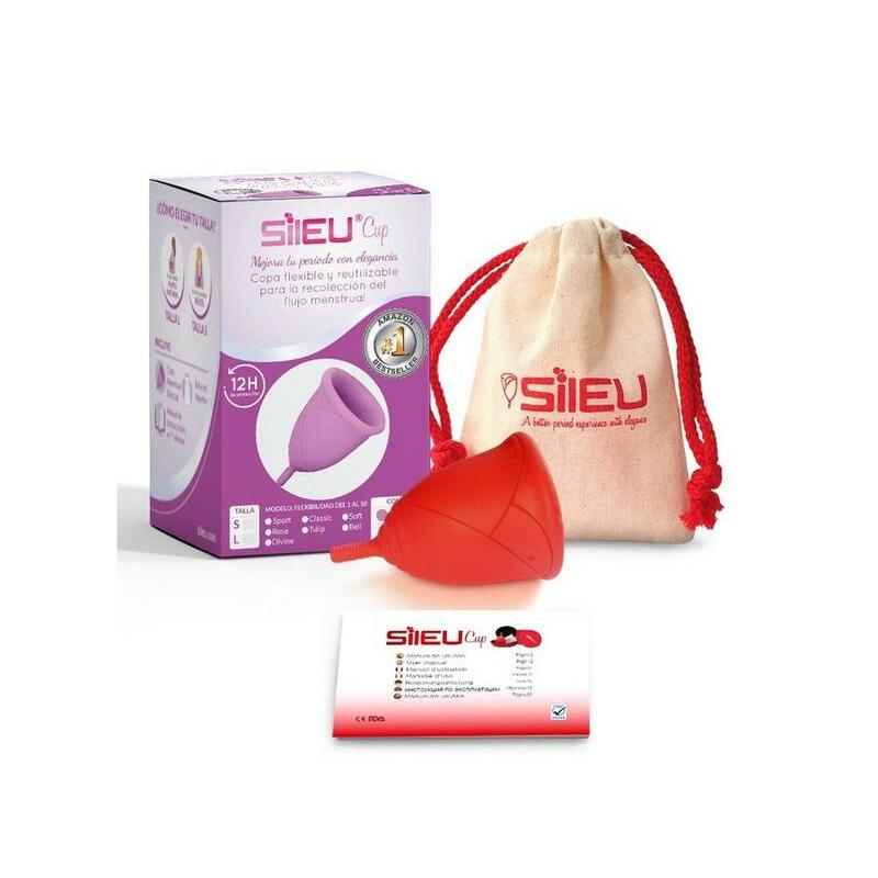 Sileu Menstruatiecup Rose rood sport- S 1st