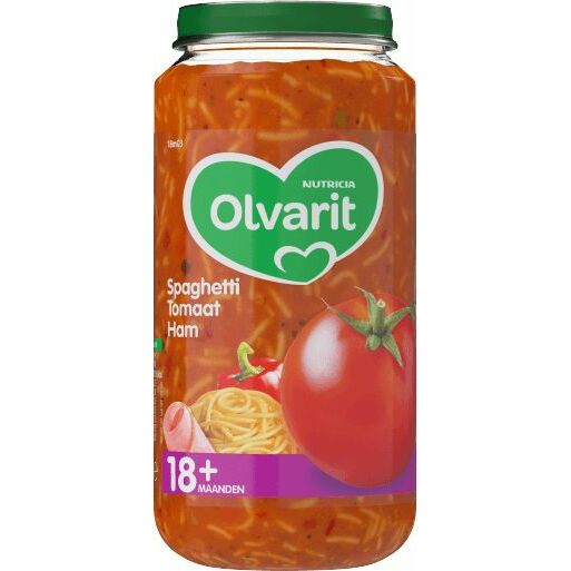 Olvarit Spaghetti tomaat ham 18M03 250g