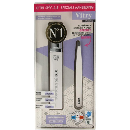 Vitry Duo toni cils serum met epileerpincet 1set