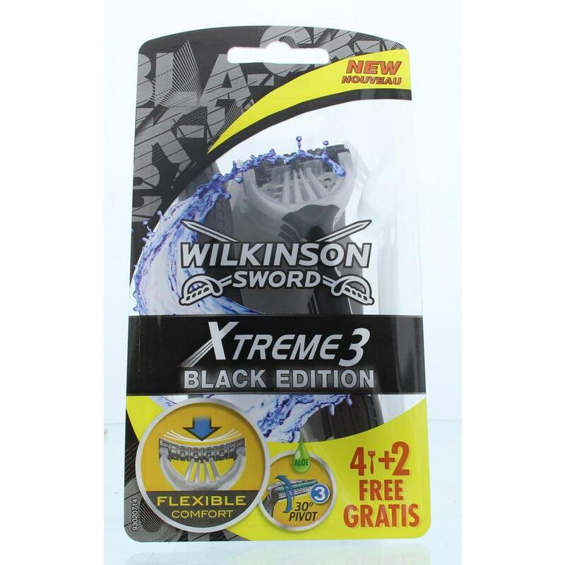 Wilkinson Xtreme III black edition 4 + 2 stuks 4+2st