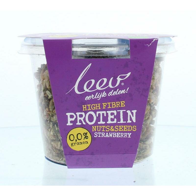 Leev Proteine nuts & seeds aardbei bio 200g