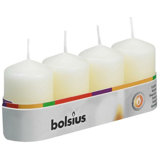 Bolsius Stompkaars 60/40 ivoor 4st