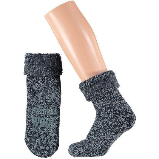 Apollo Slofsok anti slip unisex donker blauw 35-38 1paar