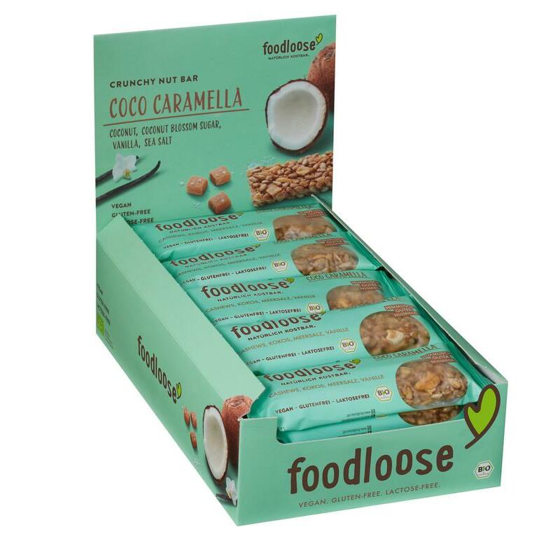 Foodloose Coco caramella verkoopdoos 24 x 35 gram bio 24st