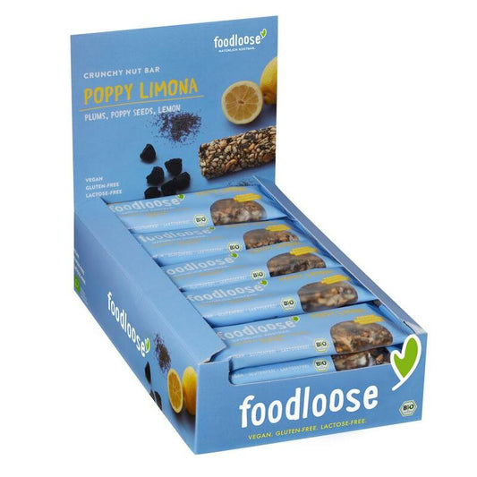Foodloose Poppy limona verkoopdoos 24 x 35 gram bio 24st