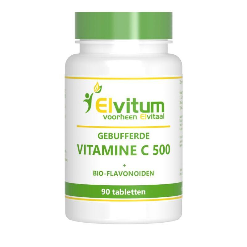 Elvitaal/elvitum Gebufferde vitamine C 500 mg 90tb