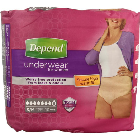 Depend Pants female super maat S/M 10st