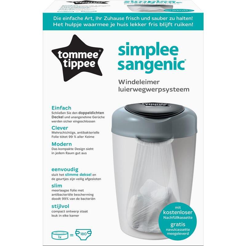 Tommee Tippee Simplee sangenic tub grey 1st