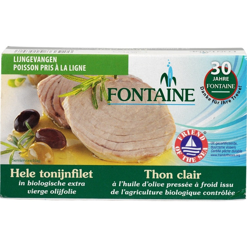 Fontaine Tonijnfilet in olijfolie bio 120g
