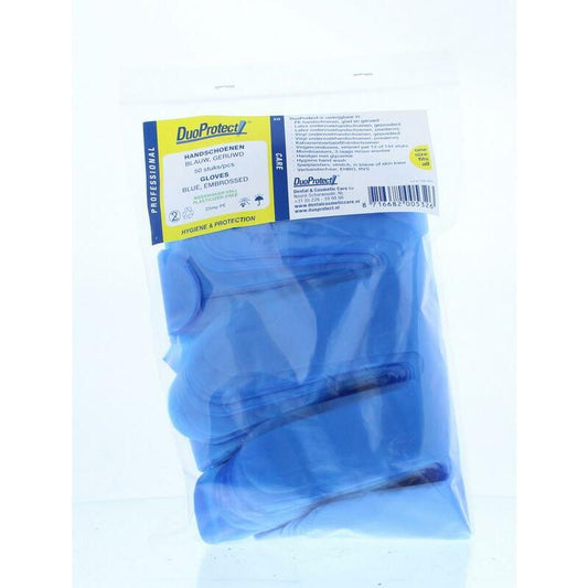 Duoprotect Wegwerphandschoenen ruw blauw 50st
