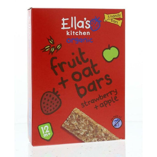 Ella's Kitchen Fruit oat bars strawberry/apple 12+ maanden 125g