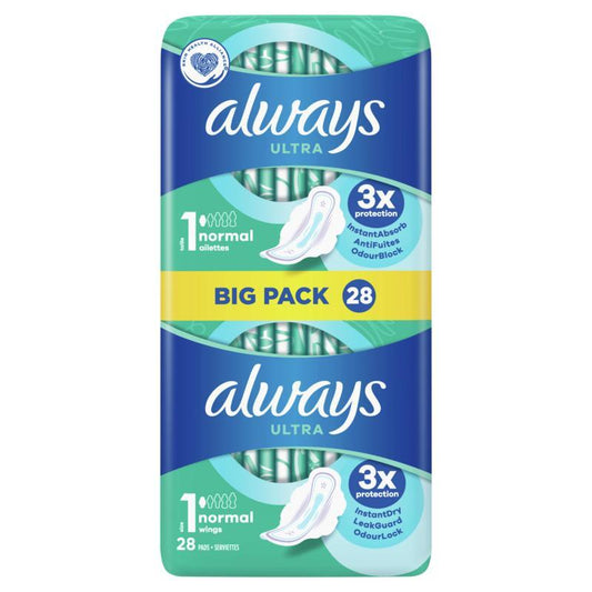 Always Maandverband ultra normal (S1) met vleugels 28st